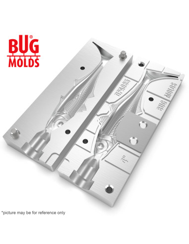 Fishing soft bait mold Y-HorseMackerel 4 inch model ID DPA085 from Bugmolds