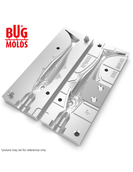 Fishing soft bait mold Y-HorseMackerel 4 inch model ID DPA085 from Bugmolds