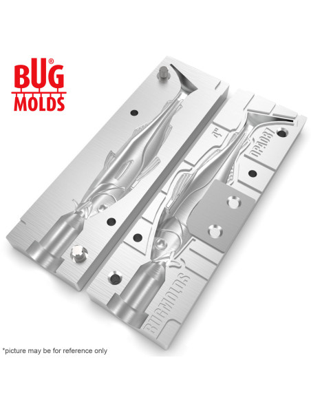 Fishing soft bait mold Y-OffsetCod 4 inch model ID DPA087 from Bugmolds