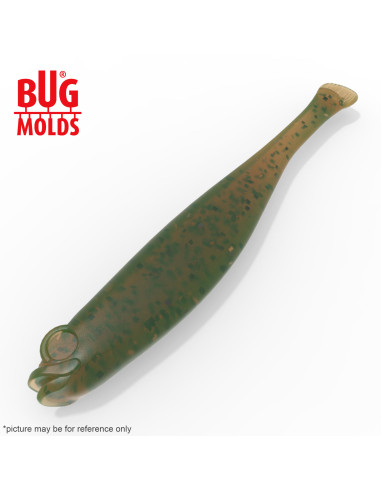 Fishing soft bait mold HazeST 3,4 inch model ID W1095 from Bugmolds