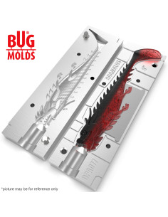 Fishing soft bait mold Y-DragonFish 5 inch model ID DPA077 from Bugmolds 2