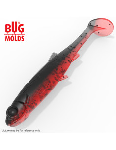 Fishing soft bait mold Y-OffsetPhoxinus 3 inch model ID DPA090 from Bugmolds