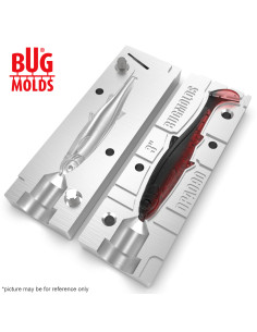 Fishing soft bait mold Y-OffsetPhoxinus 3 inch model ID DPA090 from Bugmolds 2