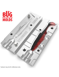 Fishing soft bait mold BM-AlburnusSwim 3 inch model ID DPA092 from Bugmolds 2