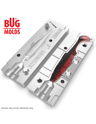 Fishing soft bait mold BM-AlburnusSwim 3 inch model ID DPA092 from Bugmolds