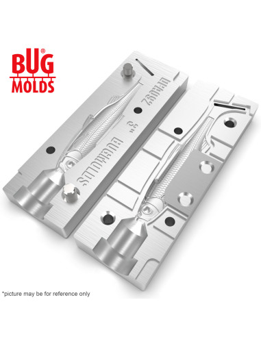 Fishing soft bait mold BM-AlburnusSwim 3 inch model ID DPA092 from Bugmolds