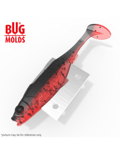 Fishing soft bait mold BM-RoachSwim 3 inch model ID DPA094 from Bugmolds