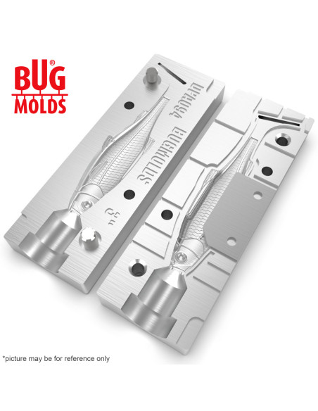 Fishing soft bait mold BM-RoachSwim 3 inch model ID DPA094 from Bugmolds