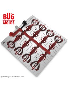 Fishing Soft Bait 2-Port Multi-cavity Aluminum mold CrazyFlapper 2,5 inch 8-cav ID 2C69_8a from Bugmolds