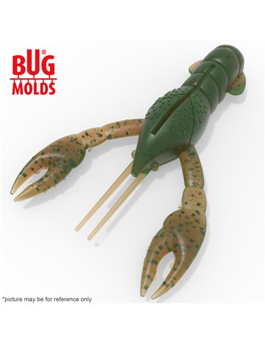 Fishing soft bait mold NikoCraw 3 inch model ID C802 from Bugmolds