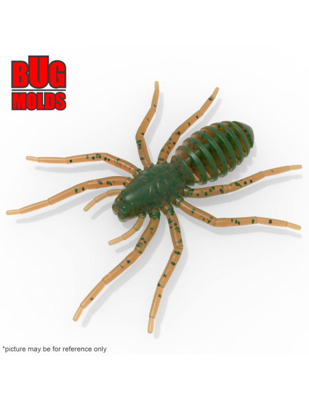 Fishing soft bait mold SpiderBaits 1,2 inch model ID B122 from Bugmolds