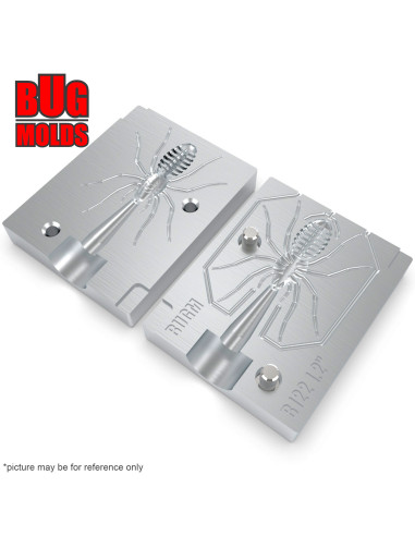 Fishing soft bait mold SpiderBaits 1,2 inch model ID B122 from Bugmolds