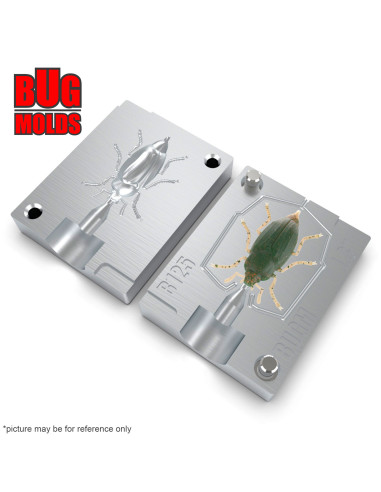 Fishing soft bait mold MayBugBait 1,3 inch model ID B125 from Bugmolds