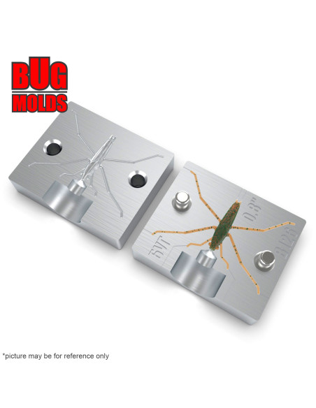 Fishing soft bait mold WaterStriderBait 0,8 inch model ID B126 from Bugmolds