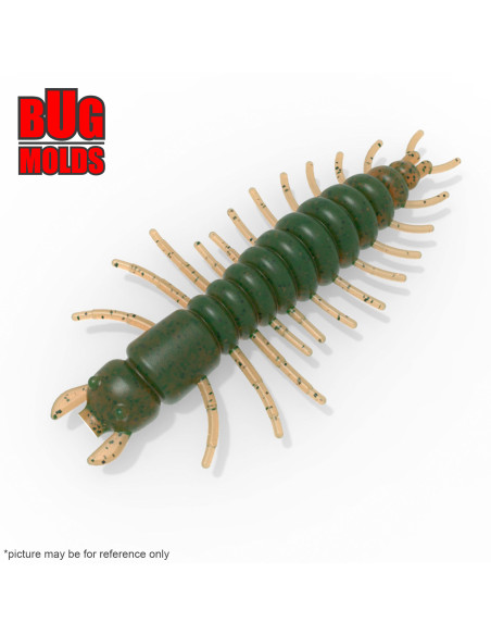 Fishing soft bait mold Hellgrammite 3 inch model ID B170 from Bugmolds