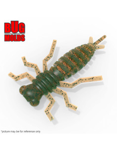 Fishing soft bait mold Larva 1 inch model ID B78 from Bugmolds